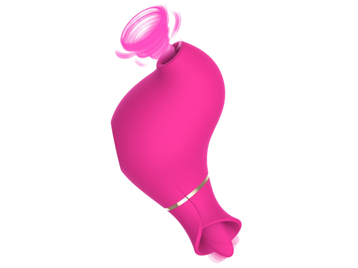 Vibrador De Succin Para Lamer La Lengua 2 En 1 Con 10 Modos De Succin Para Mujeres (rojo Rosa) Yizhood