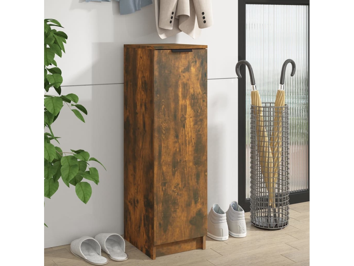 Zapatero Organizador de Derivados de Madera Roble Ahumado 30X35X100 Cm