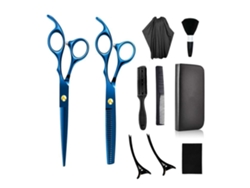 Juego de tijeras de corte de pelo de 10 piezas, kit profesional de tijeras de corte de pelo para peluquero, salón, hogar JEDBESETZT