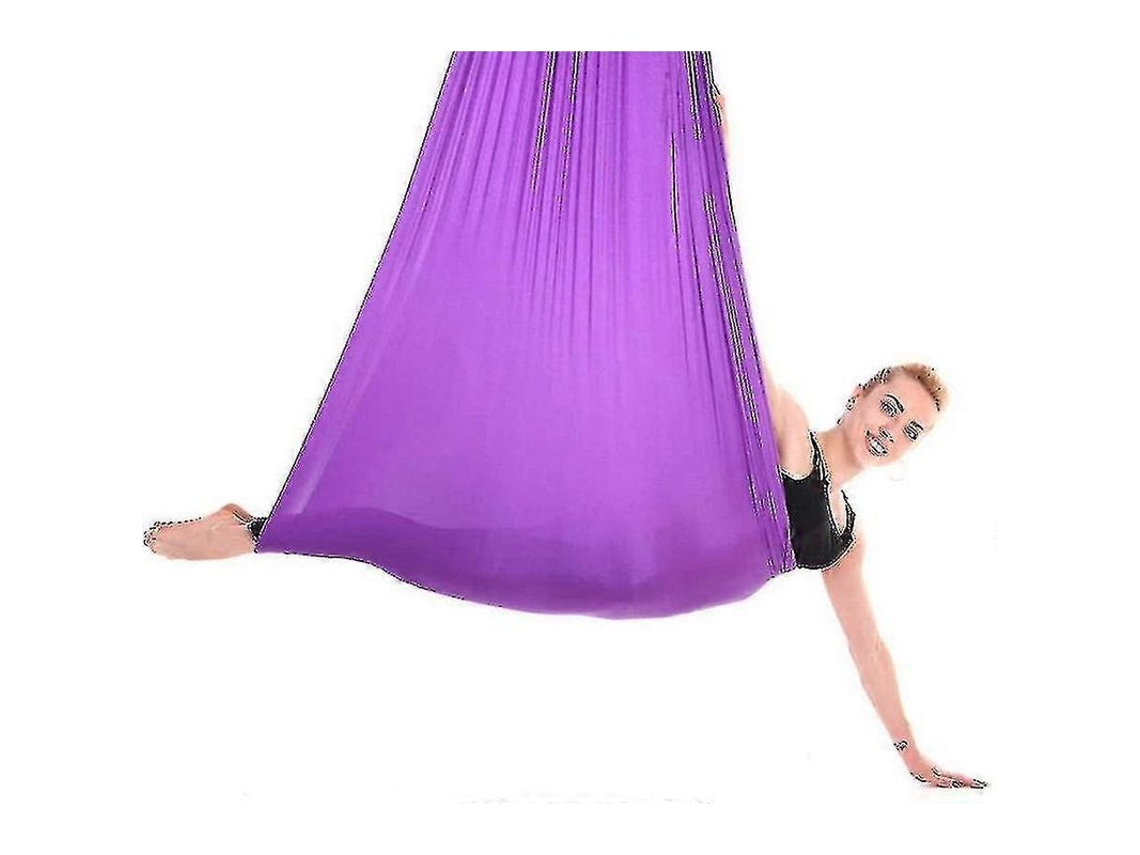 Hamaca Y Columpio De Yoga Aéreo Terapéutico Para Flexibilidad Y Alivio Del Dolor 150*280cm Morado