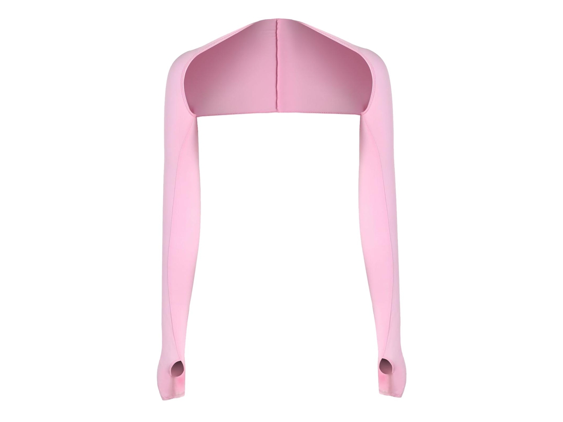 Omni-bufanda Manga De Protección Solar Refrigerante Para Mujer, Ciclismo Golf, Talla Única Rosa Con Agujero Para Dedos