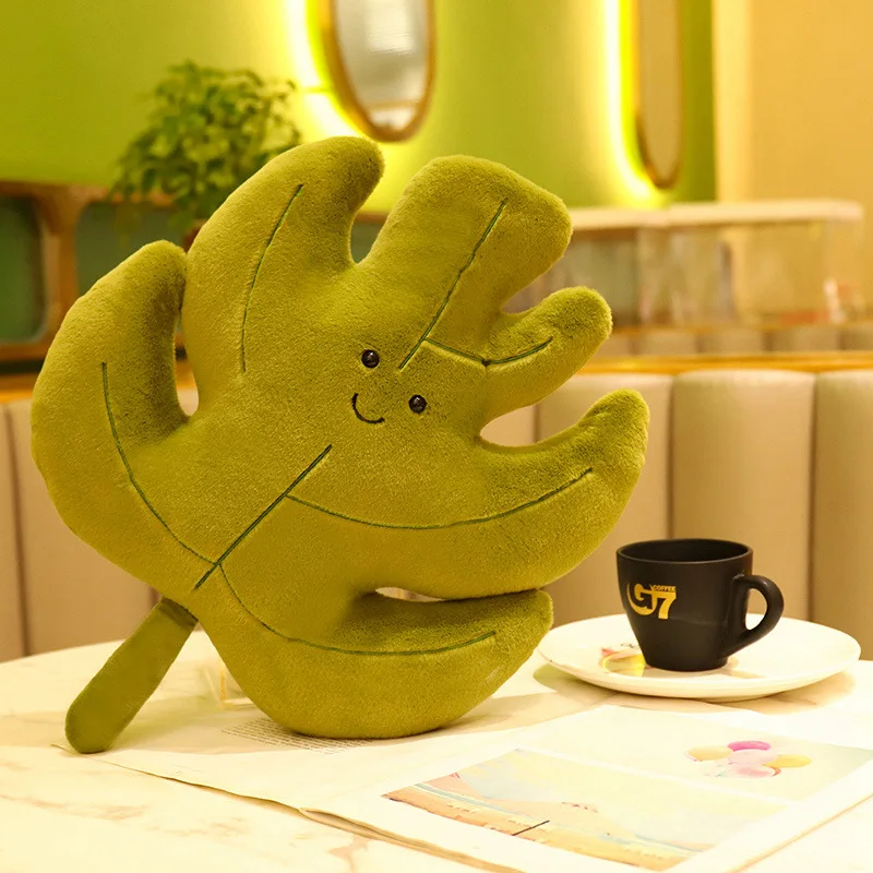(34x35 Cm) Lindo Peluche Con Forma De Hoja, Suave Juguete De Peluche