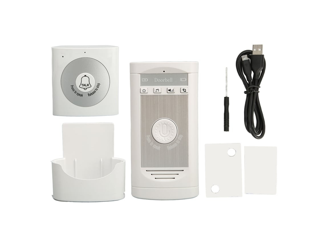 Conjunto De Timbre Electrónico Con Intercomunicador Inalámbrico Bidireccional Brilvibera_ozo