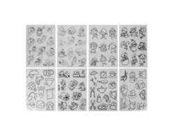 8 Láminas Termorretráctiles Con Diseños Para Niños Y Niñas, Papel Artístico Para Manualidades Diy, Translúcidas.
