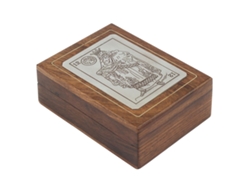 Juego Cartas Marrón de Madera 4*9*12cm Juego mesa - Cartas BY SIGRIS