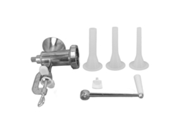 Picadora de carne manual multifuncional de aluminio para embutidos y enemas rápidos.