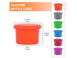 Tapas de Botellas de Silicona, Reutilizables y Fáciles de Limpiar (6 Piezas) TRUYUETY