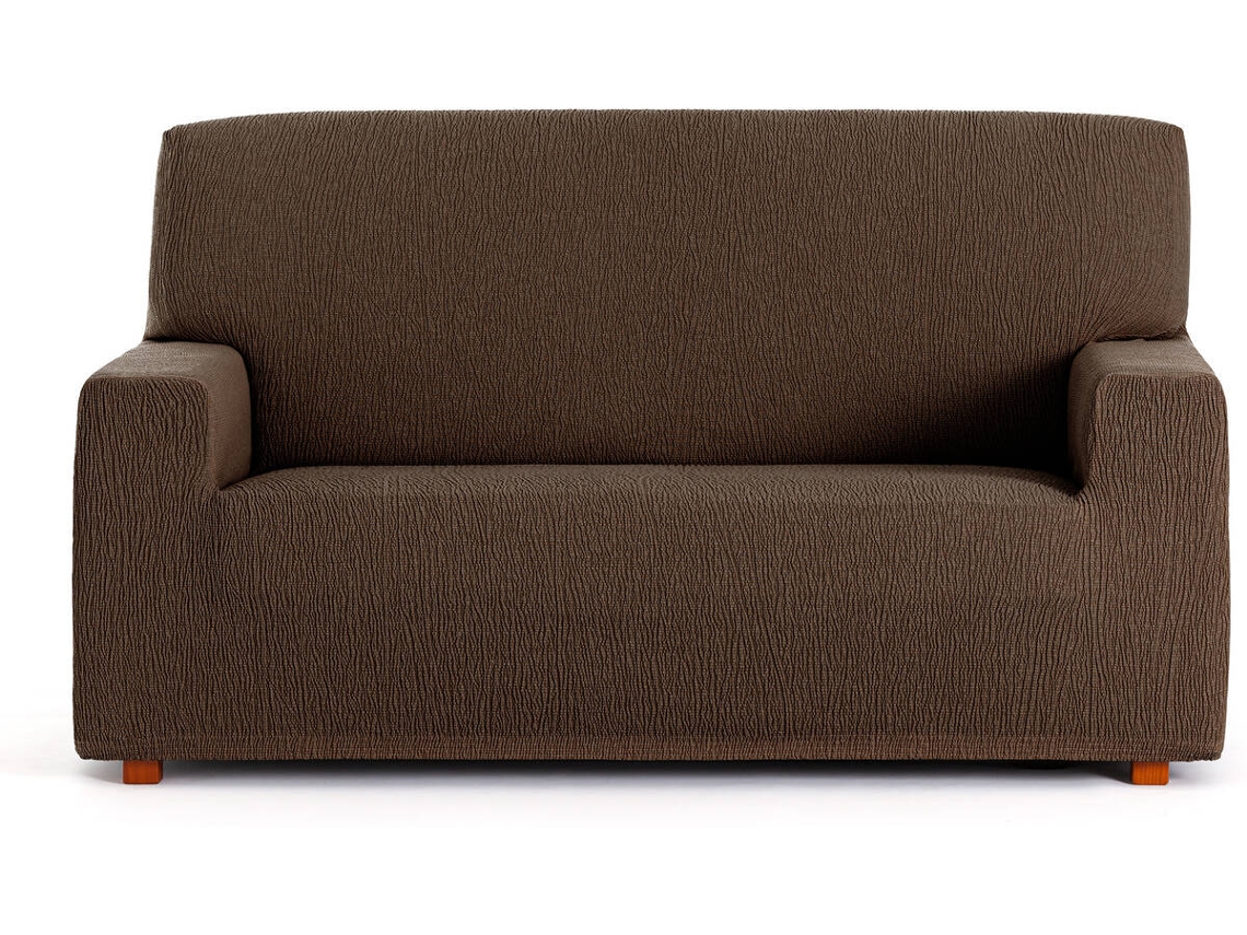 Funda de Sofá 4 Plazas EYSA Premium Troya Tejido Elástico (240 x 70 x 110 cm - Poliéster y Algodón - Marrón)