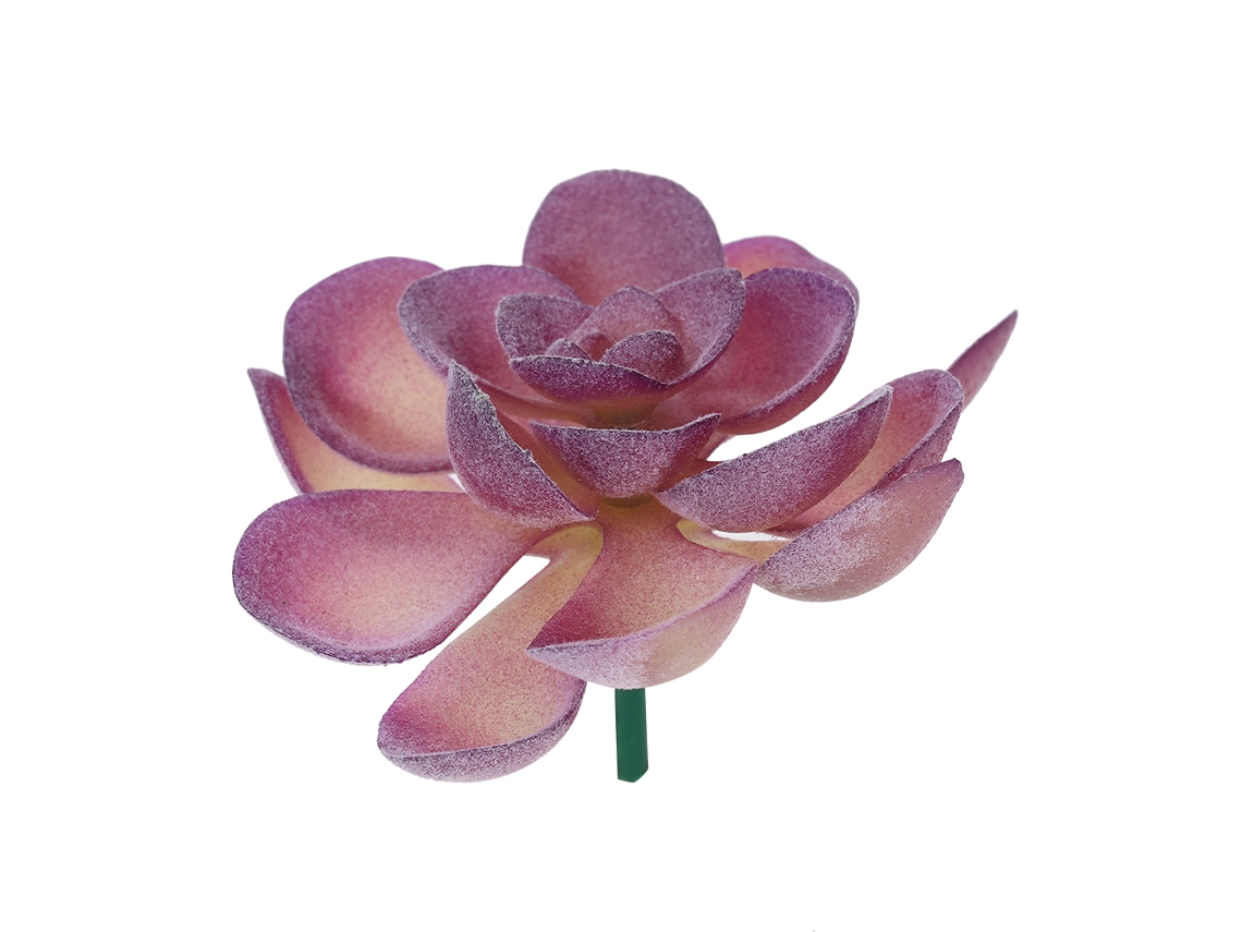 JILLIOPER Planta Suculenta Artificial de Plástico para Decoración de Jardín, Hogar y Oficina - Morado