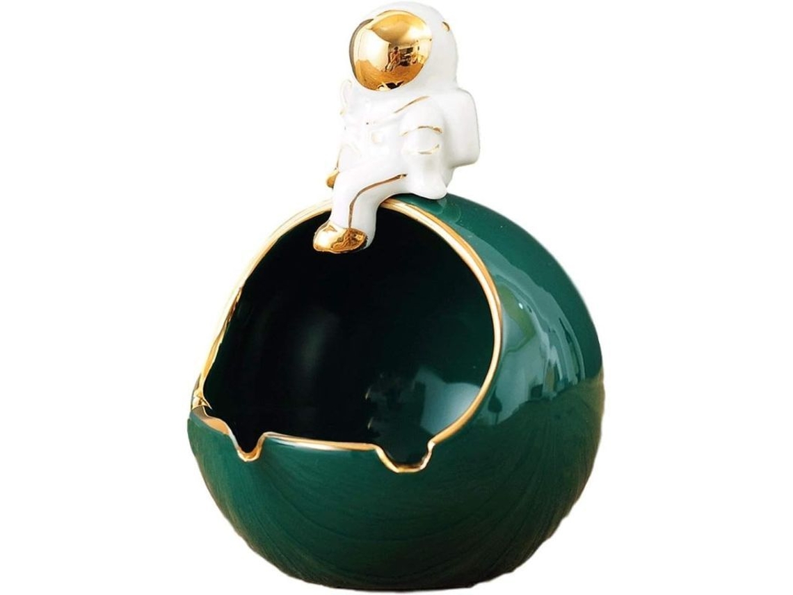 Zanahoria De Astronauta De Cerámica Antigris Con Ranura, Práctica Para Sala De Estar, Verde