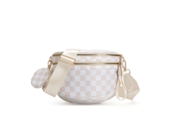 Riñonera Eifson con correas anchas ajustables (cuadros beige)