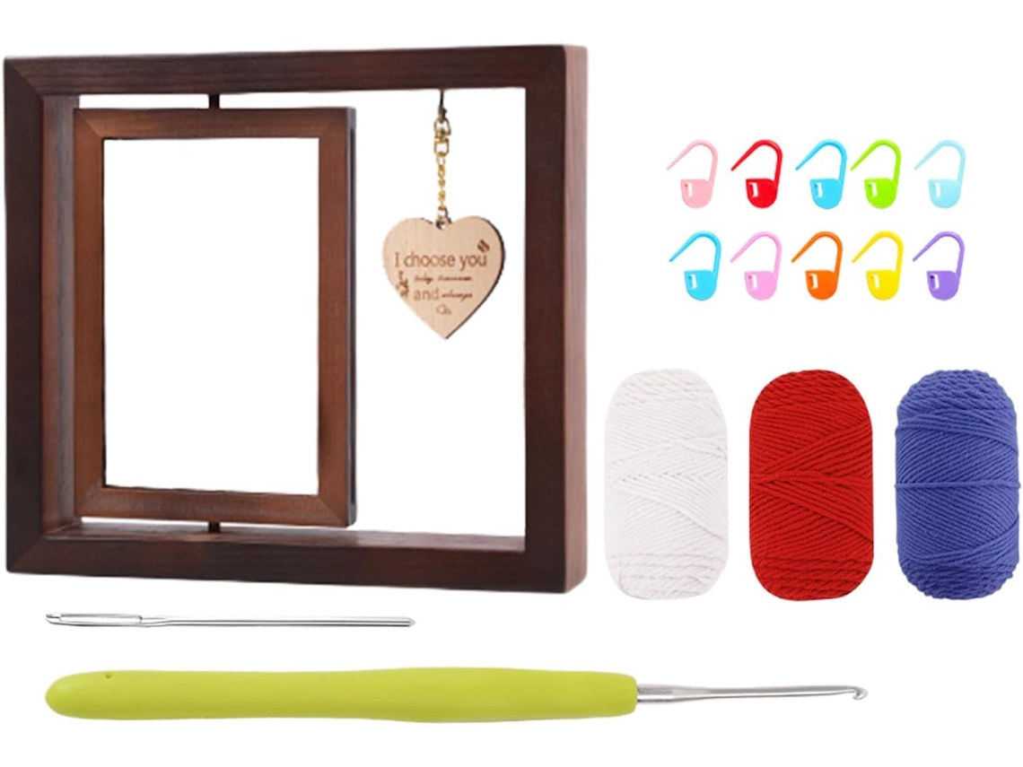 Bricolaje Marco Fotos Rotación 360 Grados Organizador Joyas 21 23 4 Madera Pared Ideal Mujeres Adolescentes