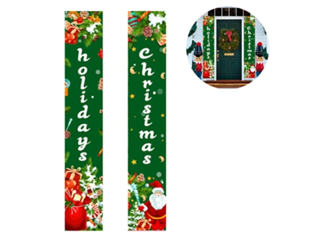 Banners de Feliz Natal, Decorações de Natal internas ao ar livre Bem-vindo Vermelho Brilhante Alpendre de Natal pendurado, 3 modelos