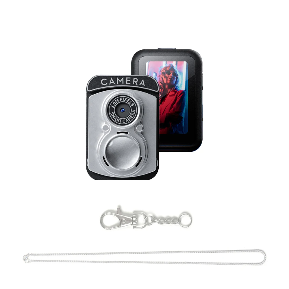 Minicámara Ccd Retro (plateada, 16 Gb) Con Pantalla, Portátil Para Interiores Y Exteriores, Ultracompacta.