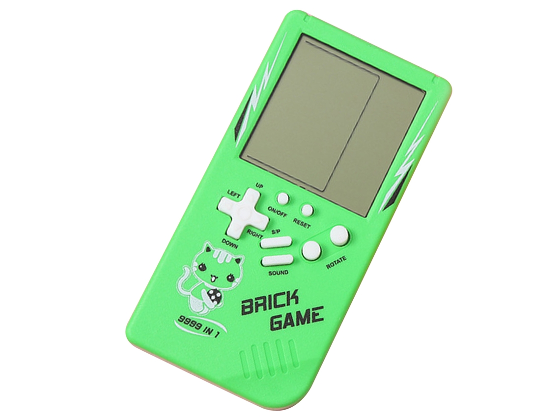 Console De Jogos Clássico Portátil Grande Tela Educativo Para Crianças Retro Verde Bolso