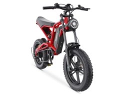 Bicicleta eléctrica Hidoes HD B6 con motor de 1200 W, batería de 48 V y 15,6 Ah, ruedas de 20 pulgadas y freno de disco hidráulico, color rojo