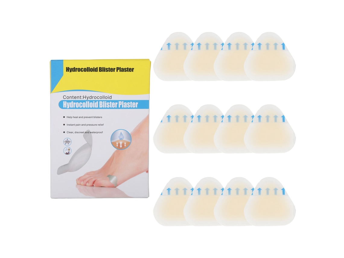 12 Parches De Gel Para Bolhas Multifuncionais À Prova D'água Com Aderência Ultra Para Pés Dedos Cálcanios E Sola