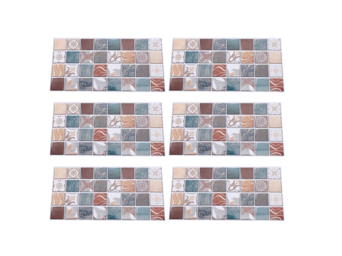 6 Láminas Autoadhesivas De Pvc Impermeables Y Resistentes Al Aceite Para Salpicaderos De Cocina Y Baño, 15x30cm