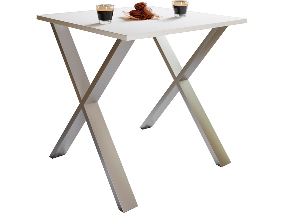 Mesa de Comedor de Madera Mesa de Cocina Xona X 80x80 Vcm