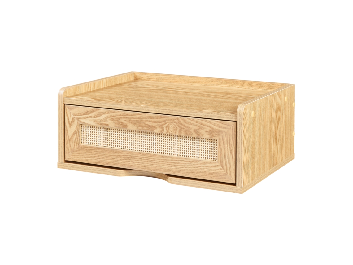 Estantería de pared Ljuredsø con cajón 40x30x16,5 cm - Efecto roble [EN.CASA]