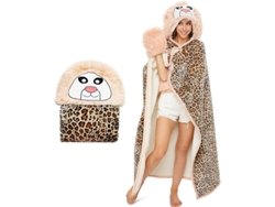 Manta Con Capucha, Manta De Felpa Usable, Manta De Capa Cálida Unisex (estampado De Leopardo) Cuich