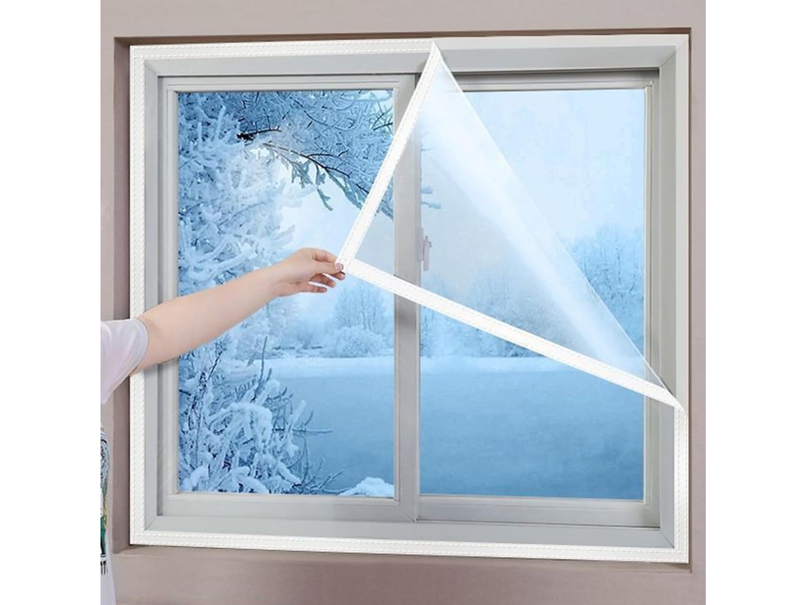 Kit De Aislamiento Térmico Para Ventanas Invierno, Lámina Aislante Transparente Ventanas, Térmica Alta Dura...