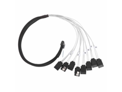 Cable Mcio 8i A 8xsata3.0 50cm Plata Ofc Pcie 5.0 Para Servidor Centro De Datos Transmisión De Datos De Alta Velocidad