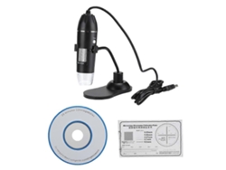 Microscopio digital USB portátil con soporte, aumento de 1000x y 8 luces LED integradas para Windows/Mac.