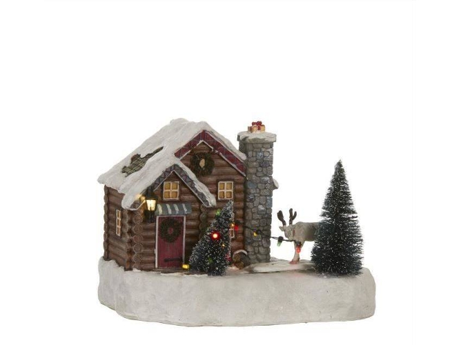 Adorno de Navidad Casa y Ciervo