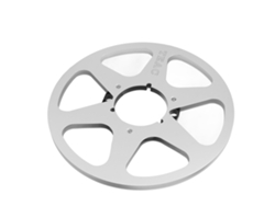 Bobina De Recolección Vacía De Aluminio De 10,5 Pulgadas Para Cintas De Sonido De 1/4 De Pulgada (6 Agujeros)