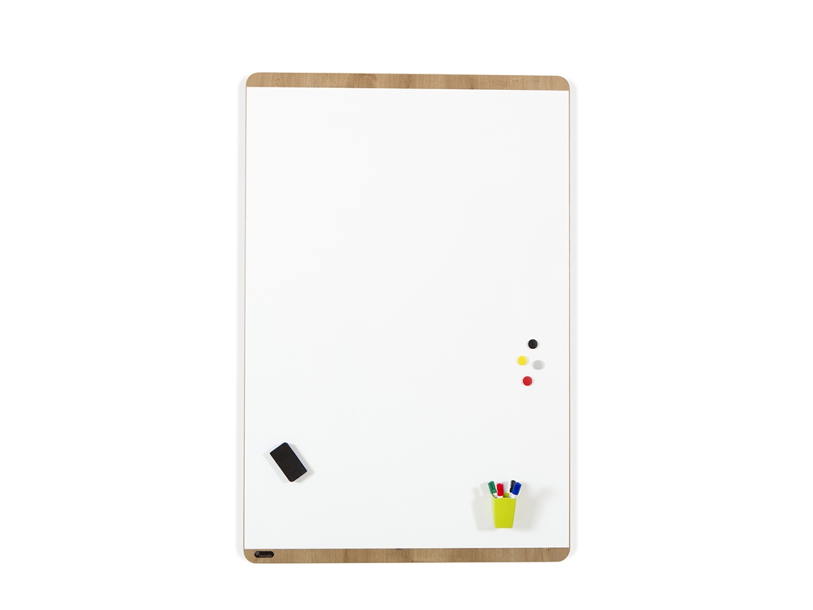 Pizarra Blanca IVOL magnético natural Rocada desenho em madeira 100 x 150 cm