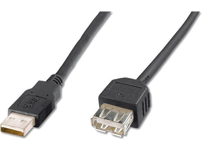 Cable USB DIGITUS (USB - 3 m - Negro)