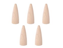 5 Piezas Juguete De Cono De Madera
