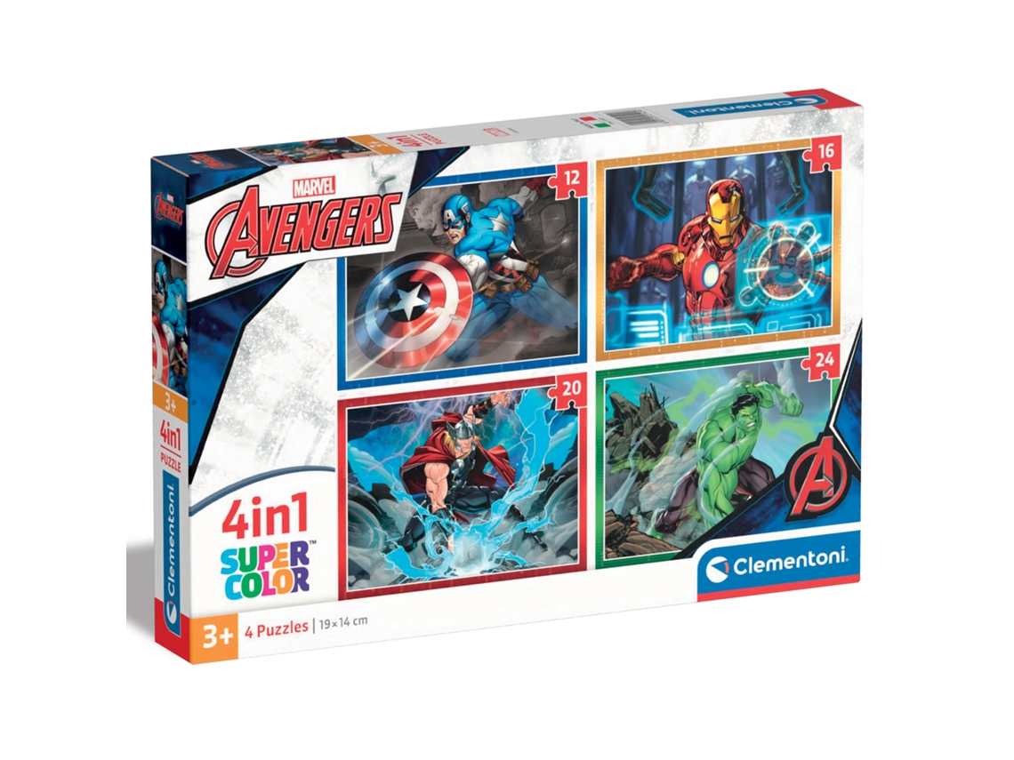 Puzzle 12162024 Pcs 4 En 1 Marvel Avengers Clementoni