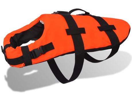 vidaXL Chaleco salvavidas para perros L naranja