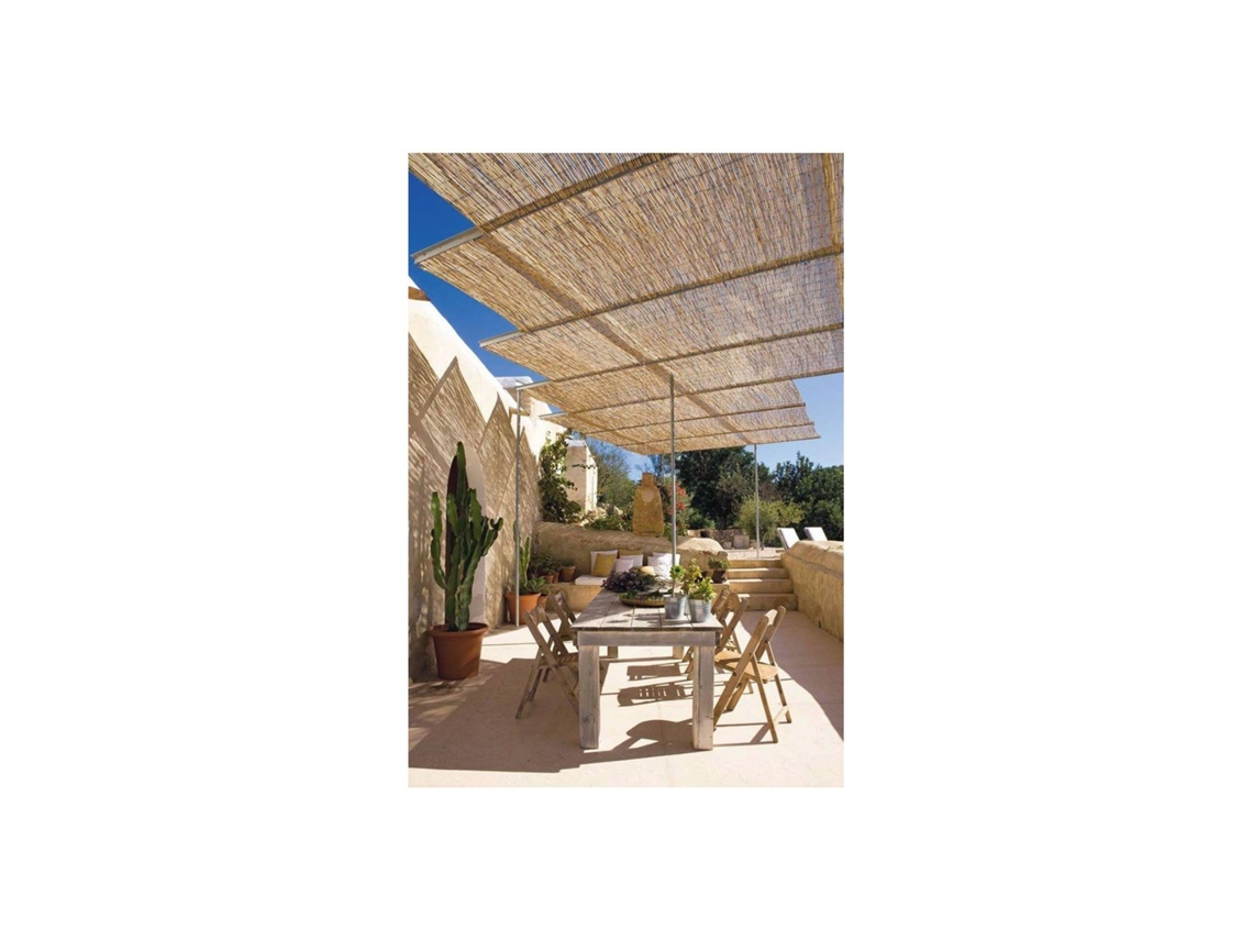 Jardin202 - Cerramiento Natural Bambú Fino De Ocultación | Caña De Bambú Para Cerramiento De Jardín Rollo: 1'50 X 5 Metros | Rollo: 1'50 X 5 Metros ()