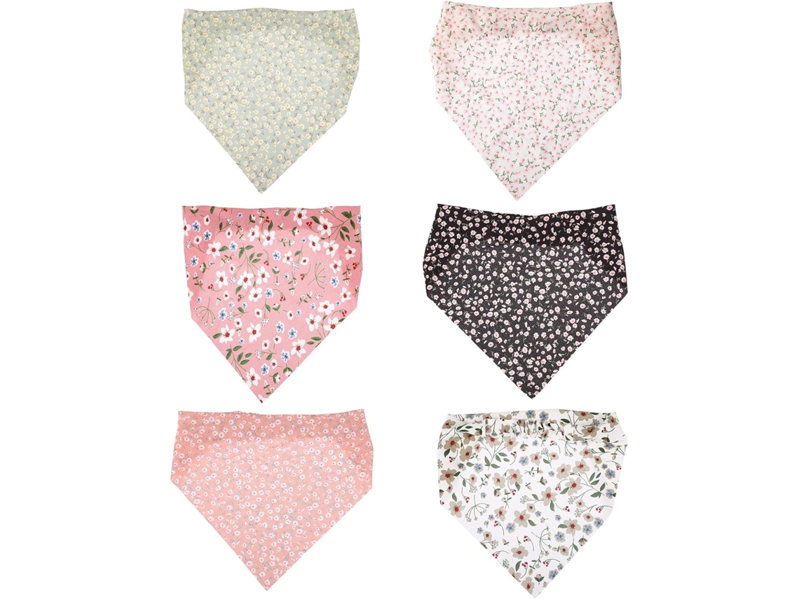 Nuobesty Set De 6 Bufandas Triangulares Bohemias Para Mujer, Diademas Elásticas Y Transpirables Para Correr.