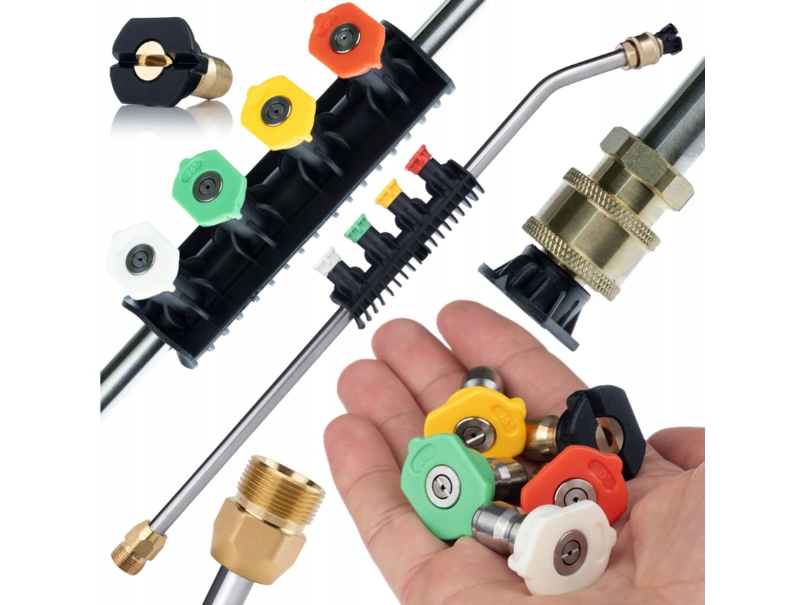 Lanza Alta Presion M22m Pro 5q - 5 Boquillas 1/4'' | 2 barras | Compatible con Kranzle, Makita, Oleo-mac