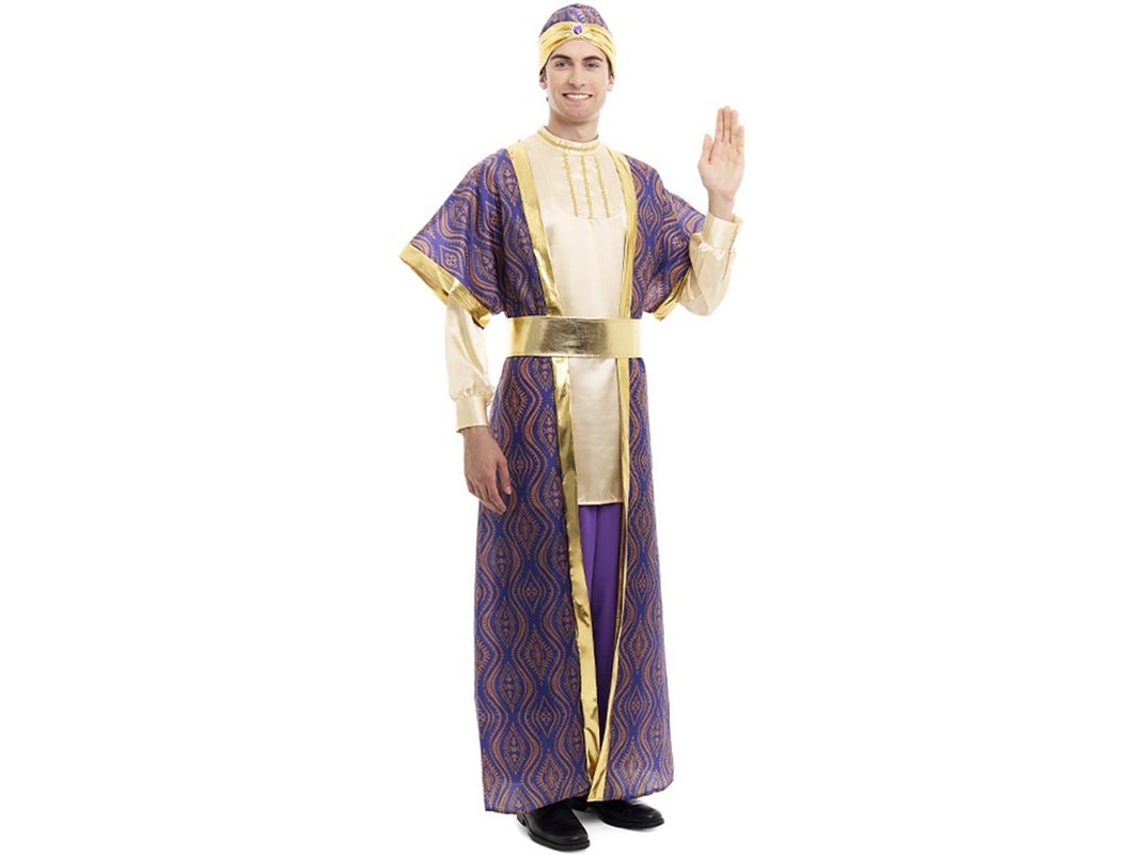 Disfraz de Rey Mago Baltasar morado para hombre