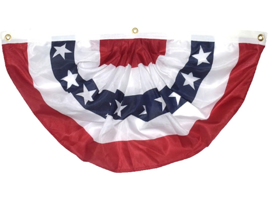 Bandera Semicircular De Poliéster Kichouse Con Diseño De Abanico Para Colgar, Para Fiestas Y Celebraciones