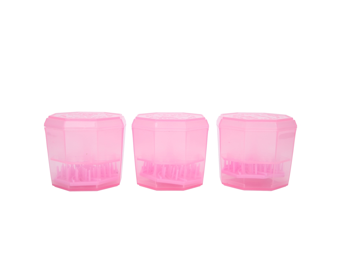 3 Conjuntos De Caja Portátil Para Limpiar Brochas De Maquillaje Herramienta