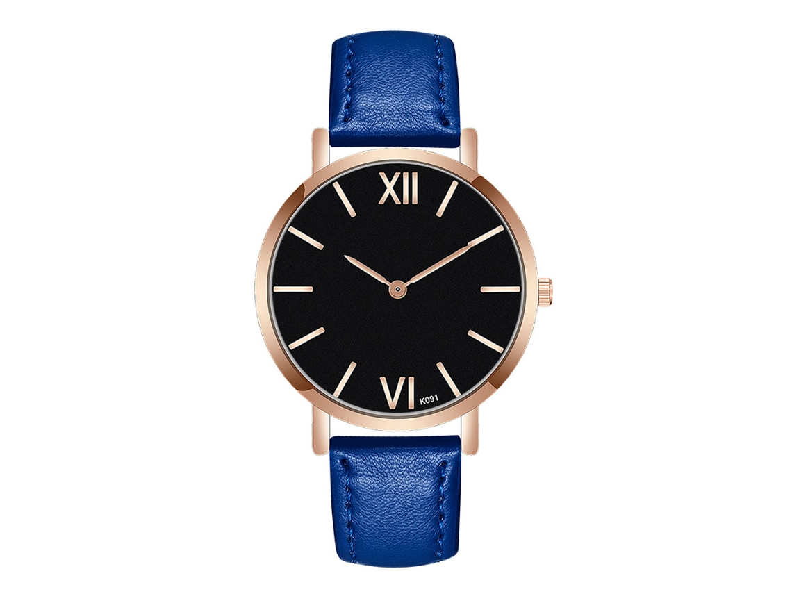 Reloj De Pulsera De Negocios Para Hombre Con Movimiento De Cuarzo K091-m Azul