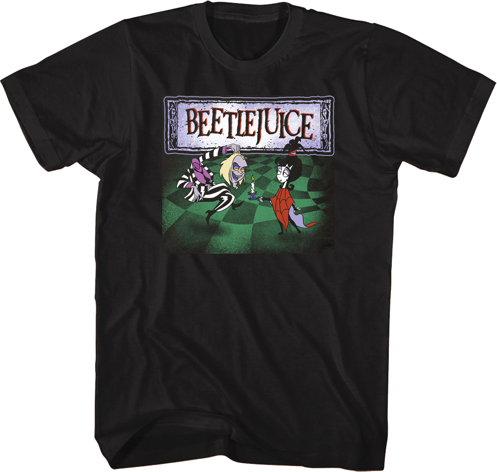 Camiseta Unisexo DEEPSTONE Animated Series Beetlejuice Negro (S)
