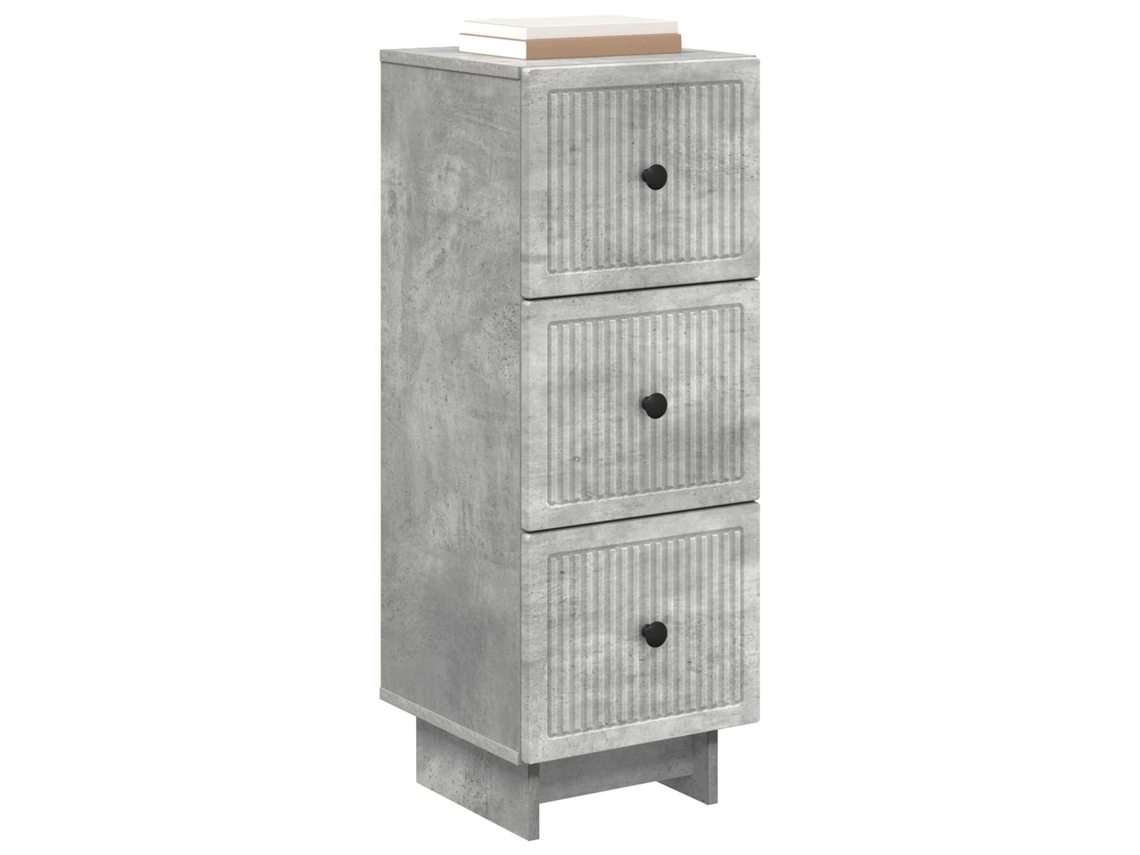 Maison Exclusive - Cajonera Gris Hormigón 33 X 34,5 X 90 Cm Madera De Ingeniería