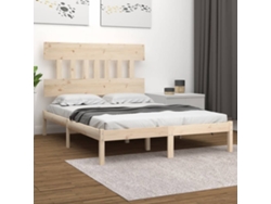 Estructura De Cama De Madera Maciza 120x200 Cm