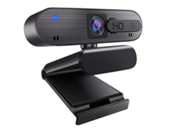 Cámara web HD con micrófono para PC 1080p Cubierta deslizante Cámara web USB con clip en cámara web Cámara para juegos Streaming Webcam (Negro) CHRONUS