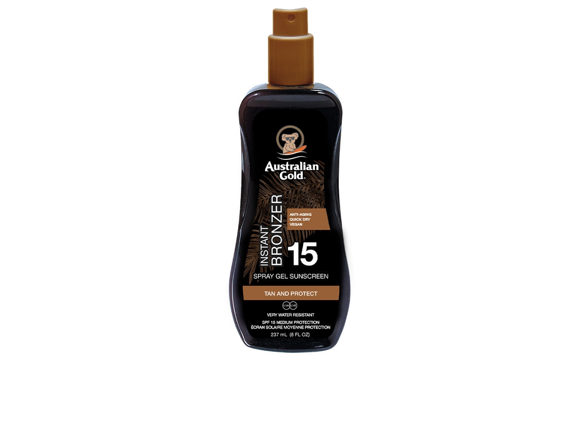 Sunscreen Spf15 Spray Gel With Instant Bronzer Australian Gold 237 ml