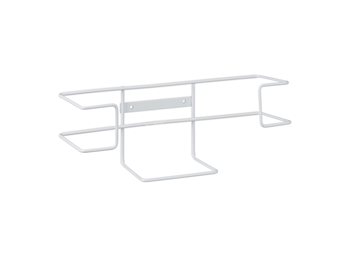 Relaxdays Pack De 2 Soportes Dispenador De Guantes Desechables, Montaje De Pared, 10 X 27,5 X 8,5 Cm, Hierro, Blanco
