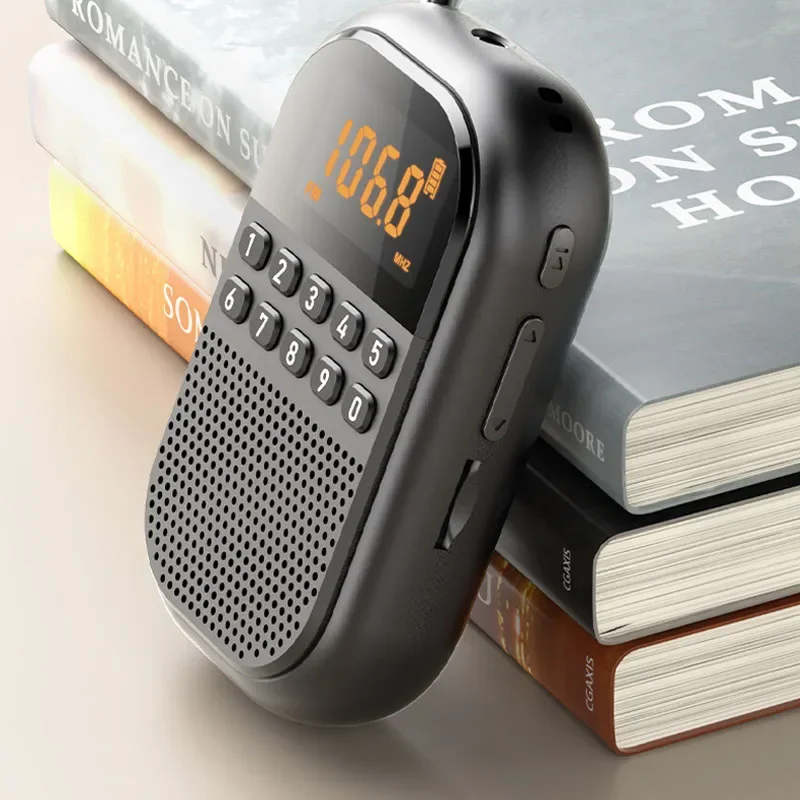 Mini Radio Fm/am (negra) - Dsp - Altavoz Bluetooth Inalámbrico - Tarjeta Tf - Recargable - Ideal Para Personas Mayores