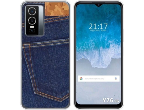Carcasa para Vivo Y76 5G TUMUNDOSMARTPHONE Dibujos Vaquero Multicolor